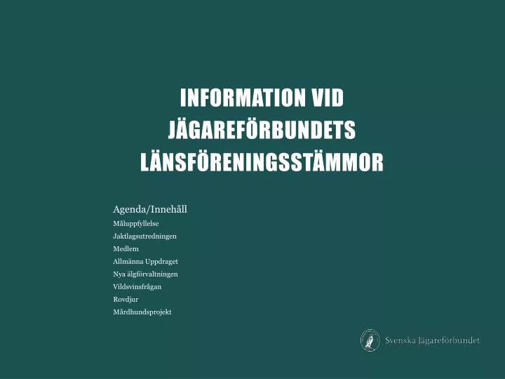 information vid j garef rbundets l nsf reningsst mmor