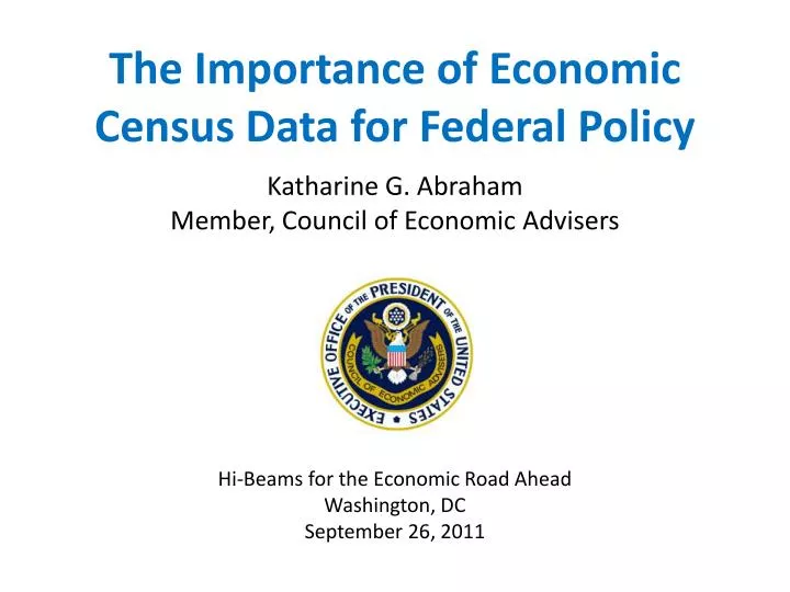 the importance of economic census data for federal policy