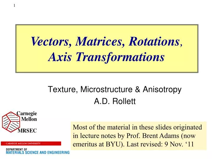 texture microstructure anisotropy a d rollett