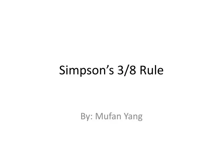 simpson s 3 8 rule