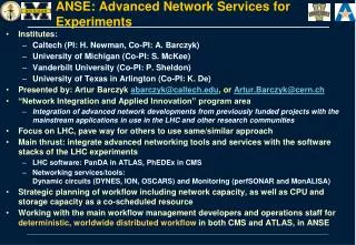 ANSE: Advanced Network Services for Experiments
