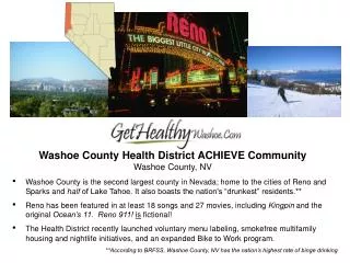 Washoe County Health District ACHIEVE Community Washoe County, NV