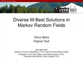 Diverse M-Best Solutions in Markov Random Fields