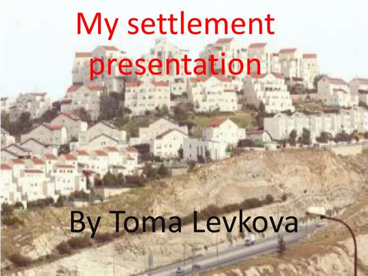 my settlement presentation