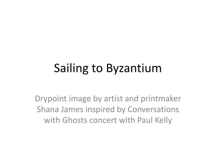 sailing to byzantium