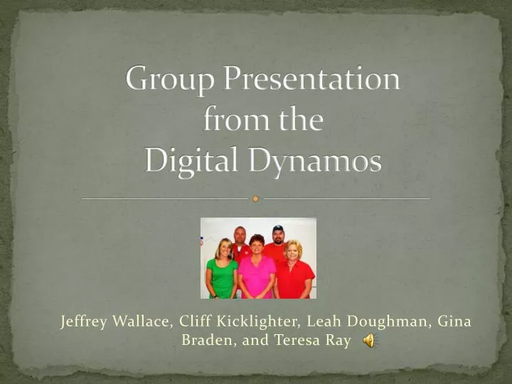 group presentation from the digital dynamos