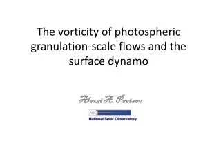 The vorticity of photospheric granulation-scale flows and the surface dynamo