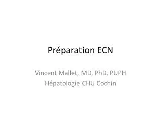 Préparation ECN