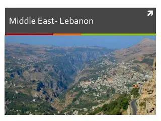 Middle East- Lebanon