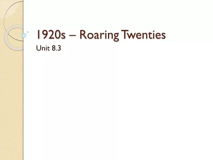 1920s roaring twenties