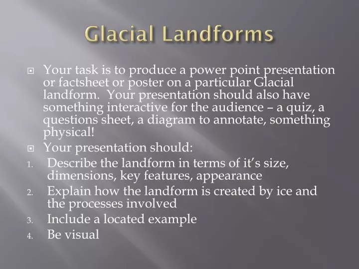 glacial landforms