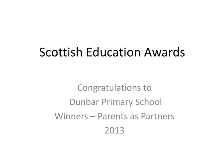scottish education awards
