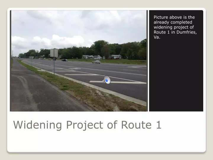 widening project of route 1