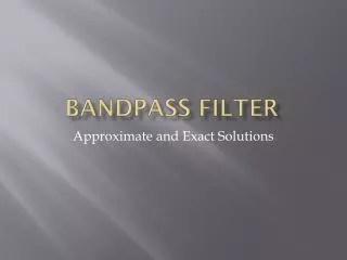 Bandpass Filter