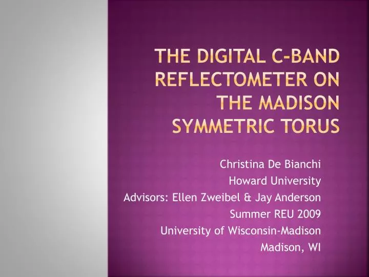 the digital c band reflectometer on the madison symmetric torus