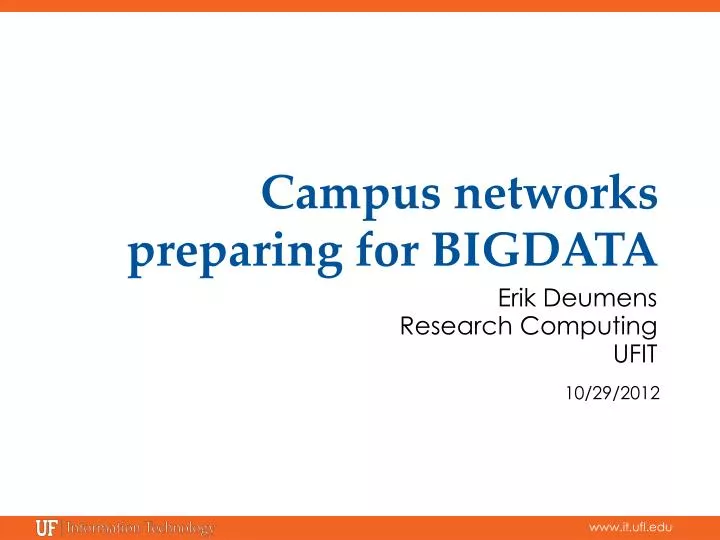 campus networks preparing for bigdata