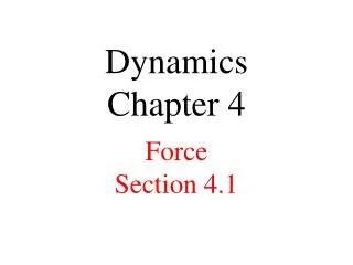 Dynamics Chapter 4