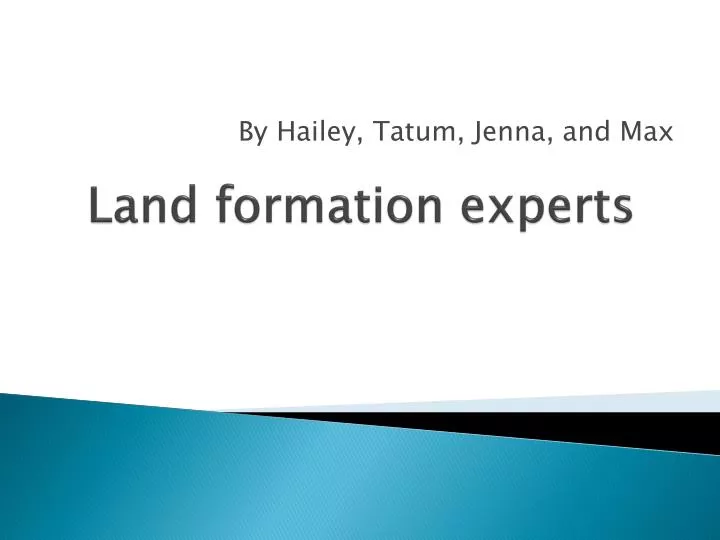 land formation experts