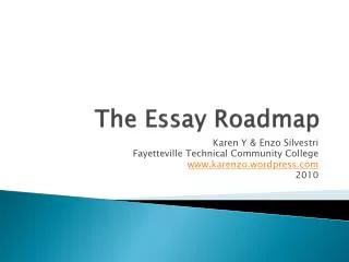 the essay roadmap