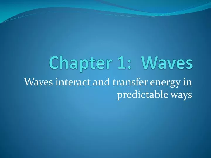 chapter 1 waves