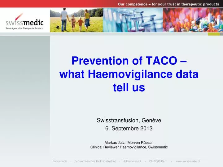 prevention of taco what haemovigilance data tell us