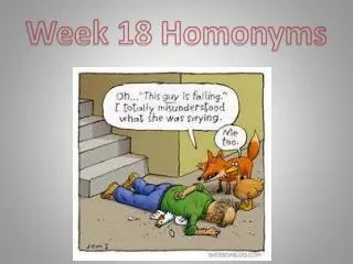 Week 18 Homonyms