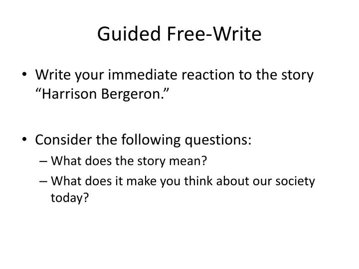 guided free write