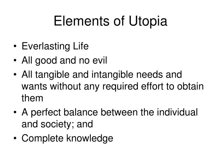 elements of utopia