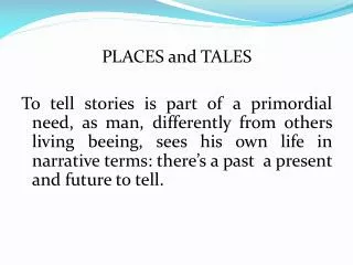 PLACES and TALES