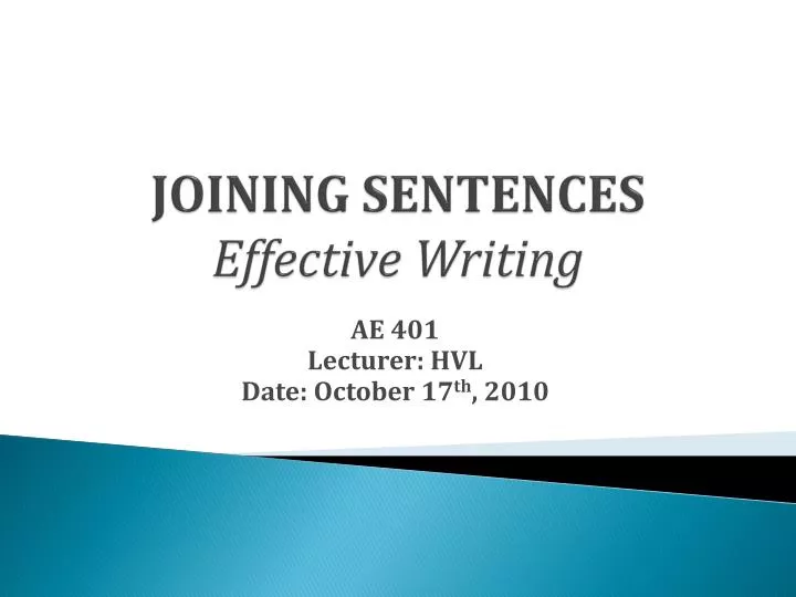 joining sentences effective writing