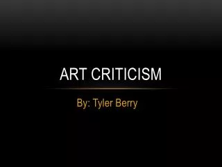 Art criticism