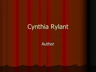 Cynthia Rylant