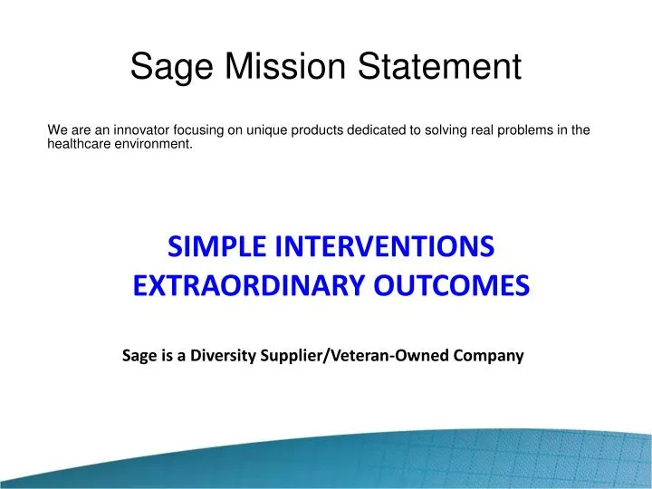sage mission statement