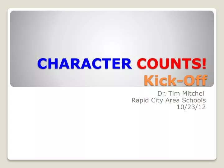 character counts kick off