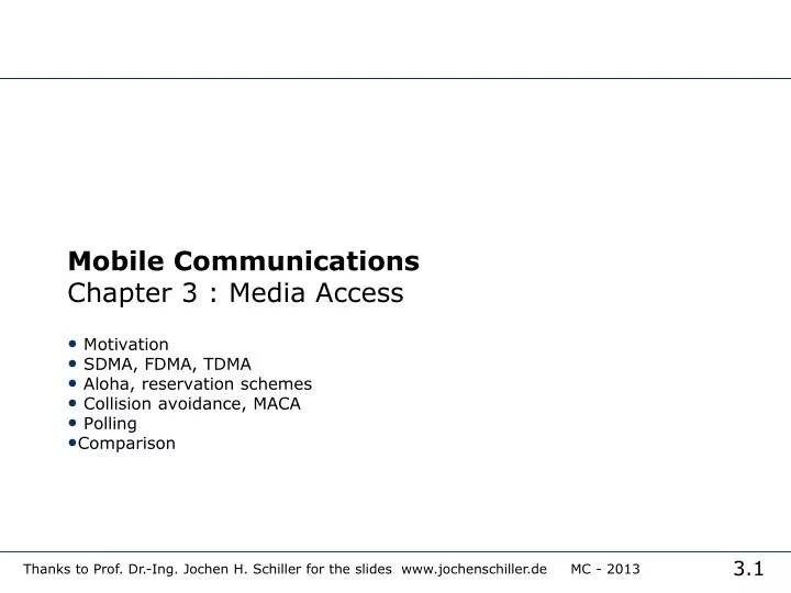 mobile communications chapter 3 media access