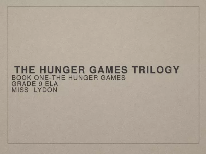 the hunger games trilogy