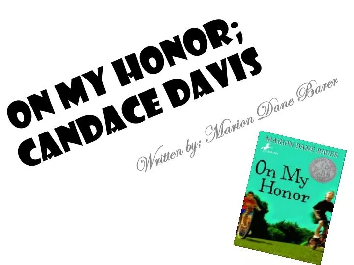 on my honor candace davis