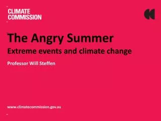 The Angry Summer Extreme events and climate change