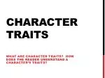 Character Traits - slide 1