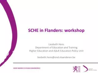 SCHE in Flanders: workshop