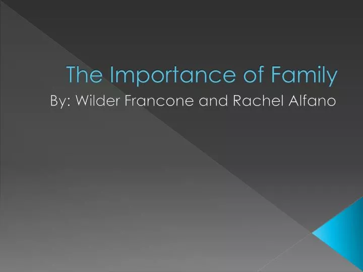 the importance of family