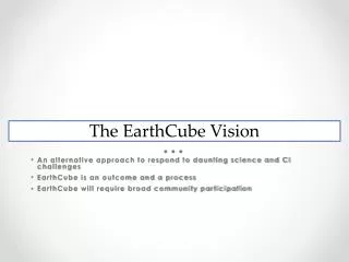 EarthCube Vision