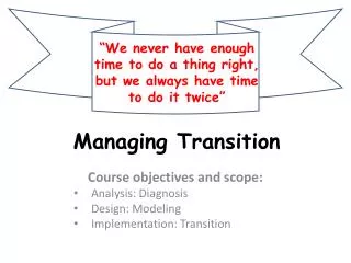 Managing Transition