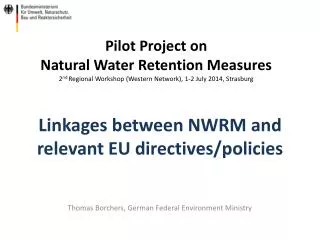 Linkages between NWRM and relevant EU directives/policies