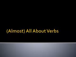 almost all about verbs