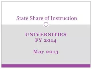 State Share of Instruction