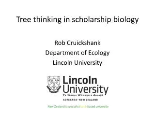 Tree thinking in scholarship biology