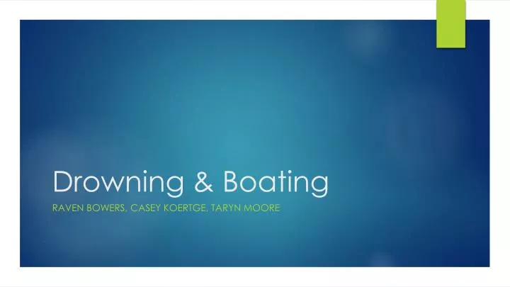 drowning boating