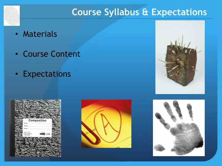 course syllabus expectations