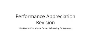 Performance Appreciation Revision